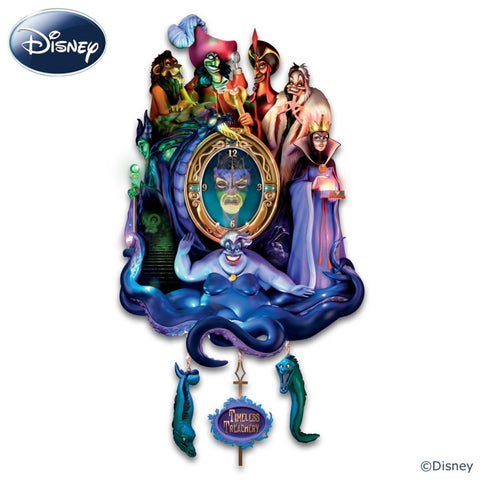 Disney Classic Villains Wall Clock With Lights And Music