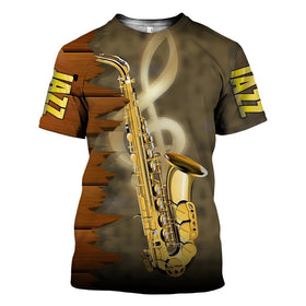 3D All Over Printed Jazz Saxophone Art Clothes ADS123b